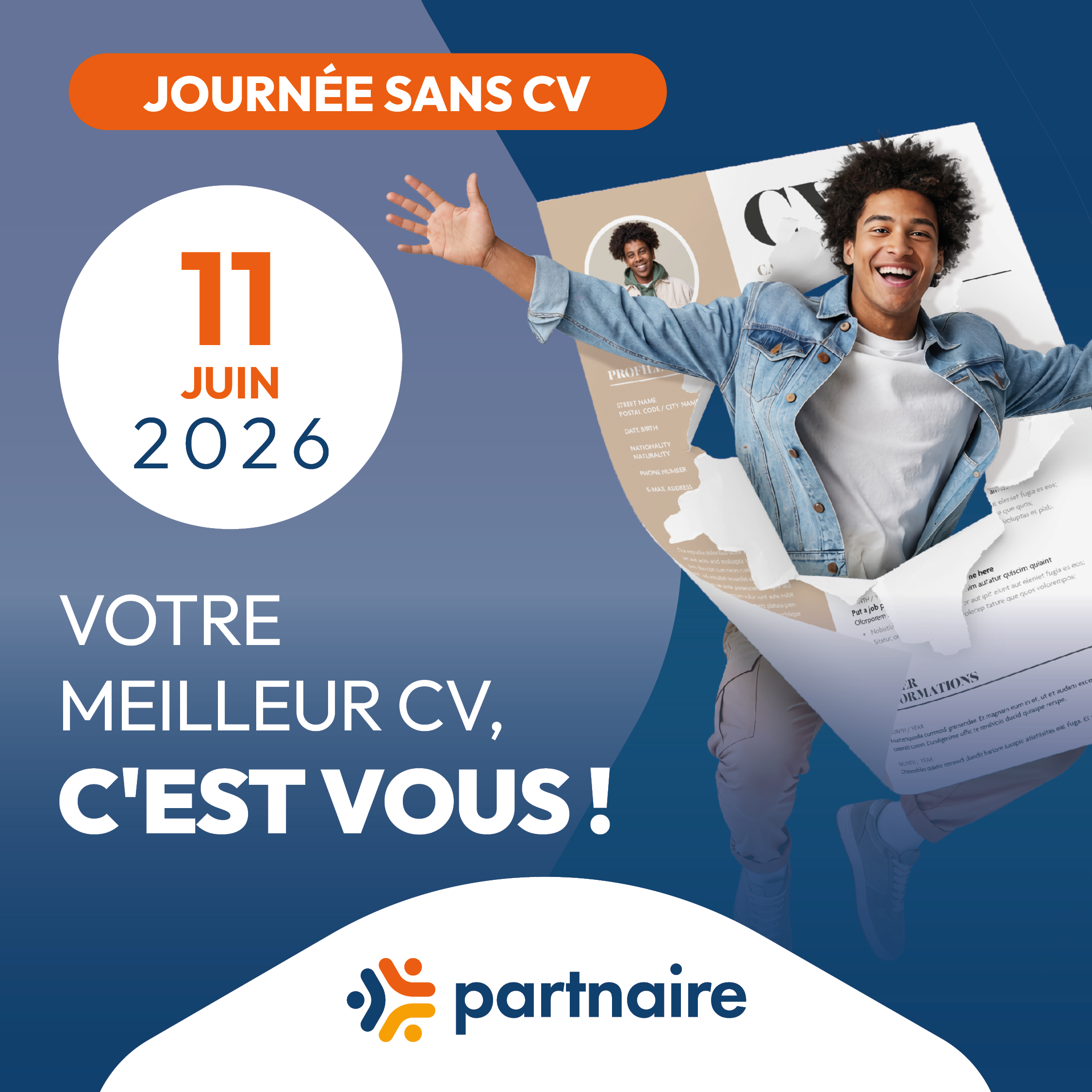 Bandeau National journée sans CV Partnaire - Mobile